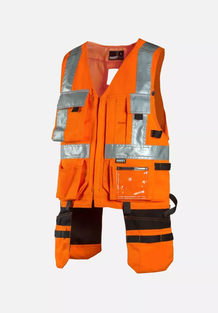 Dimex 6320R, Hi-Vis Hanging pocket Vest, image 1
