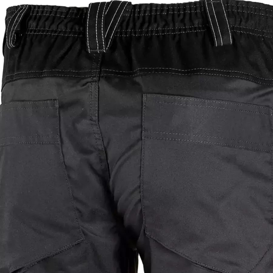 **Elastic Waistband at Back** adapts to your movements for a secure, comfortable fit throughout the workday.