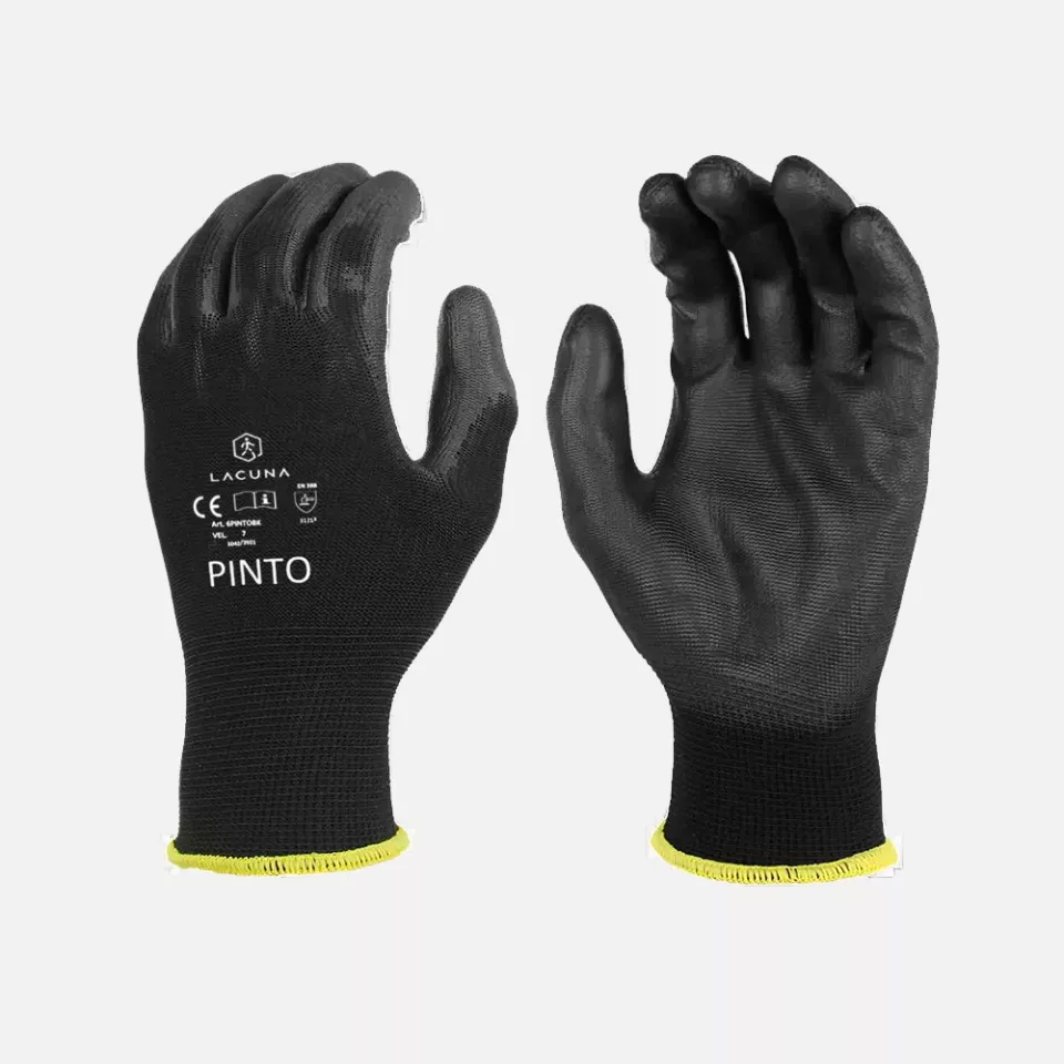 Lacuna 6PINTOBK-07, PINTO PU-beschichtete Handschuhe Schwarz, image 1, gallery thumbnail