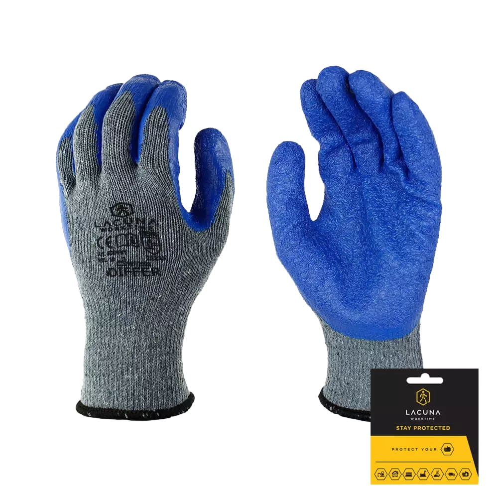 Lacuna 6DIFFNYWT-10, DIFFER Glove with navy latex coating, size 10