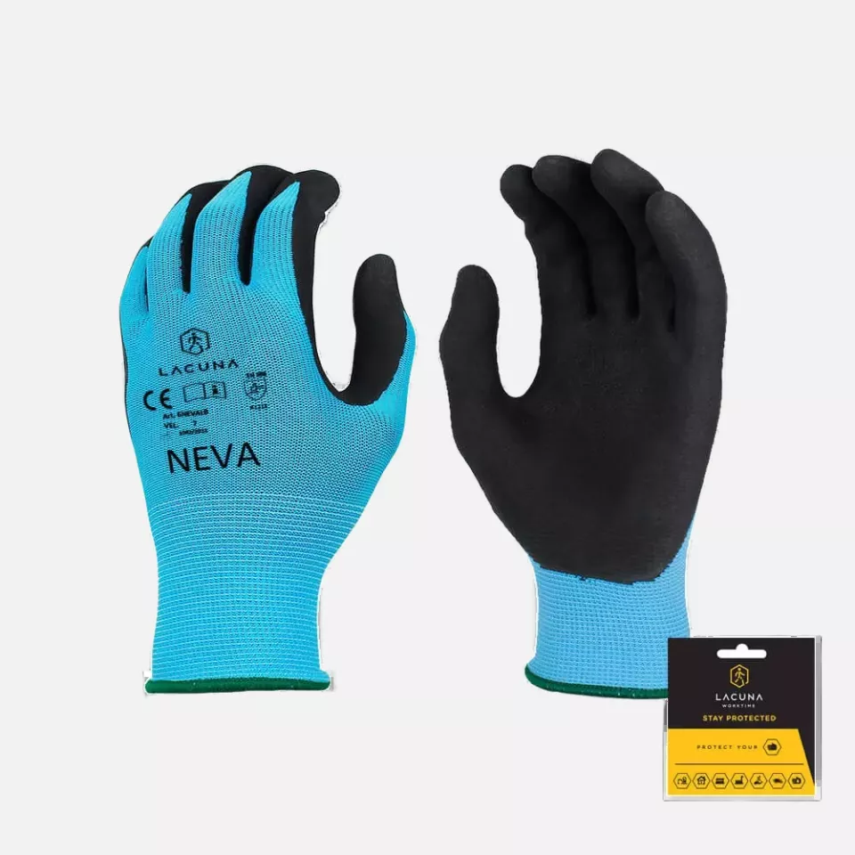 Lacuna 6NEVALBWT-08, NEVA Hellblaue latexbeschichtete Handschuhe, image 1, gallery thumbnail