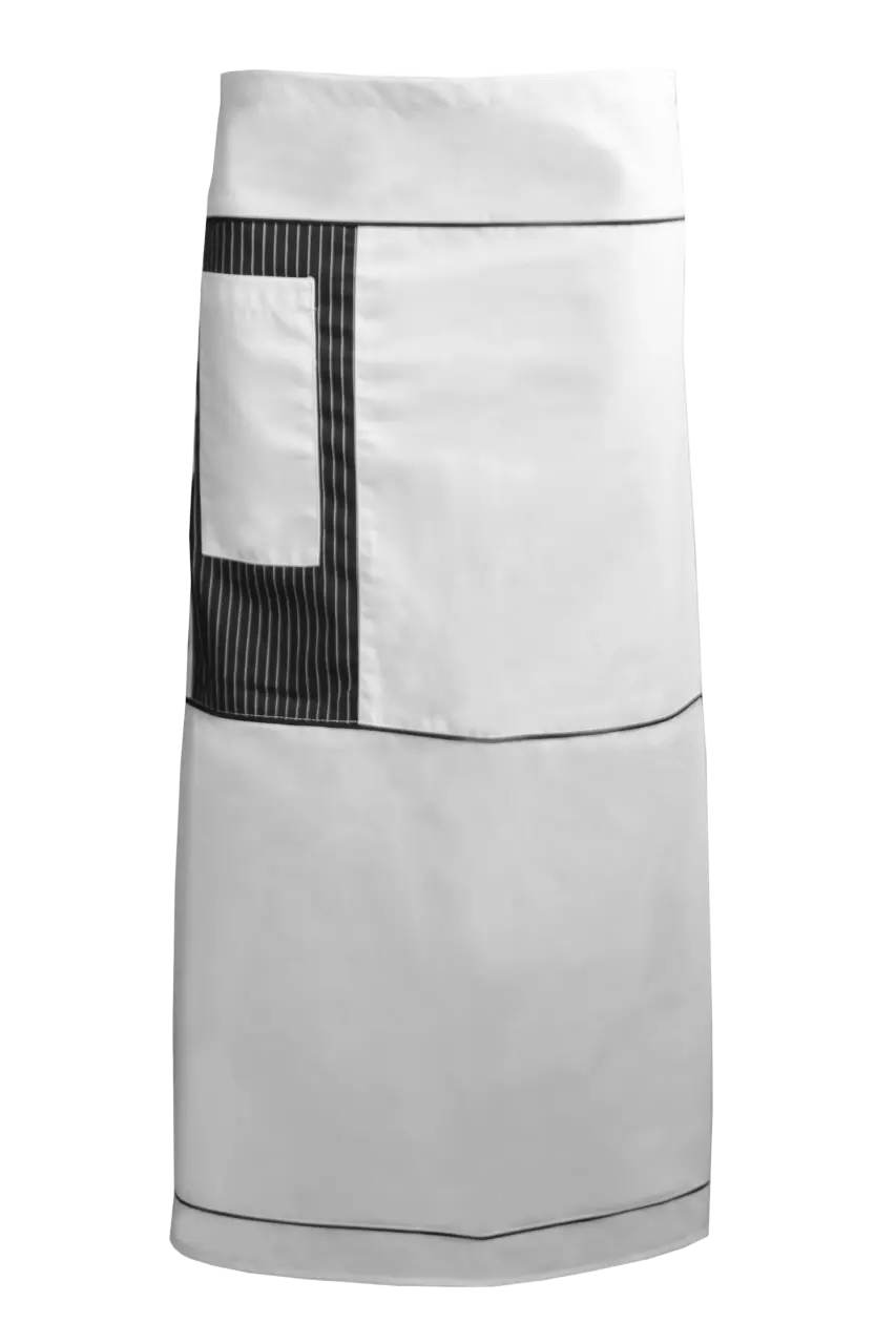 Lacuna 8ADRIPHB, ADRIATIC White apron with a long half-line, image 1, gallery thumbnail