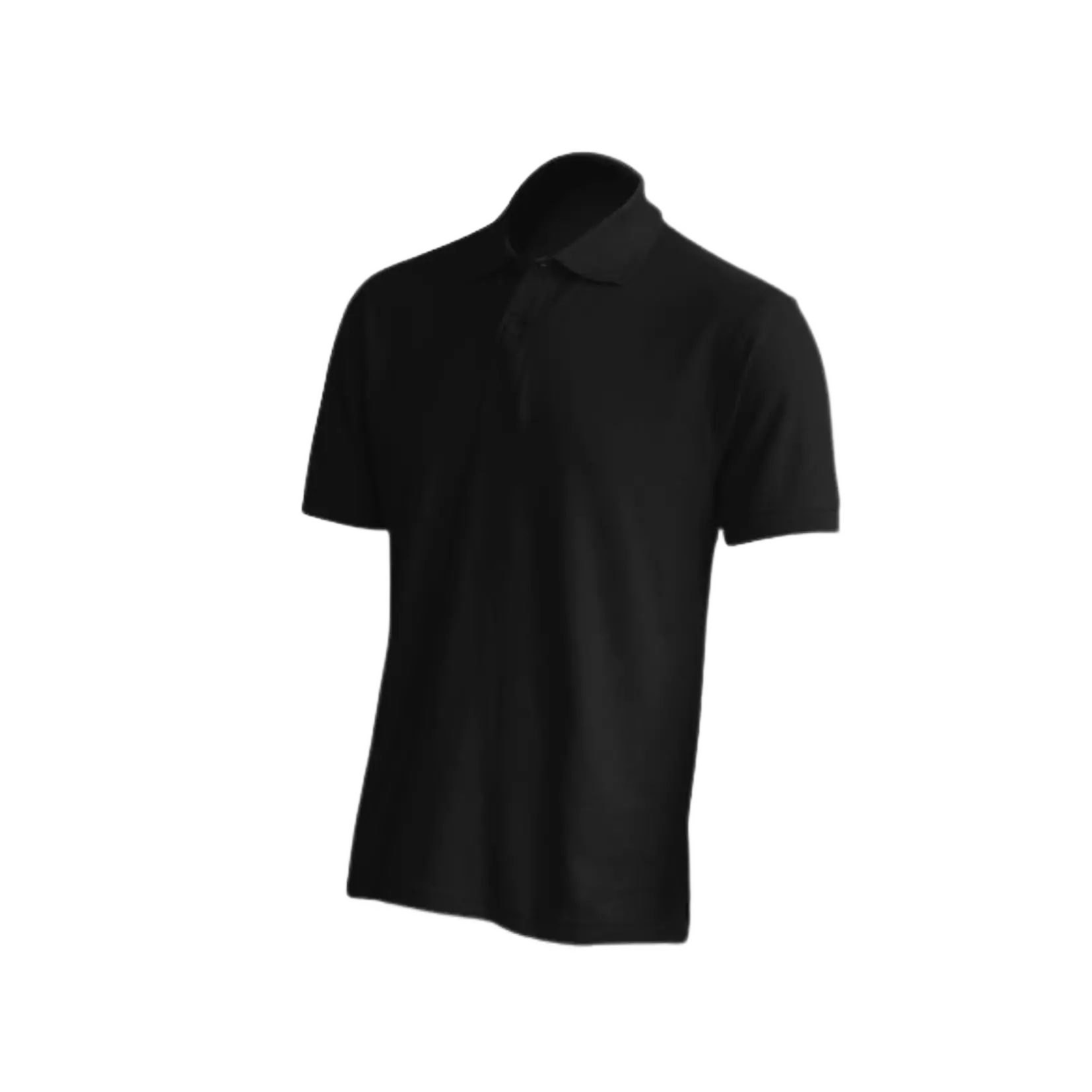 LACUNA PORA210BKL, Men's black polo short-sleeve T-shirt, image 1
