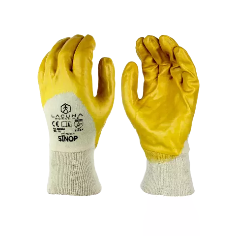 Lacuna SINOP Glove with yellow nitrile coating size 10