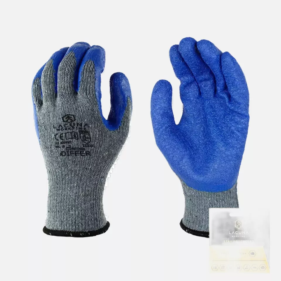 Lacuna 6DIFFNYWT-10, DIFFER Glove with navy latex coating, size 10, image 1, gallery thumbnail