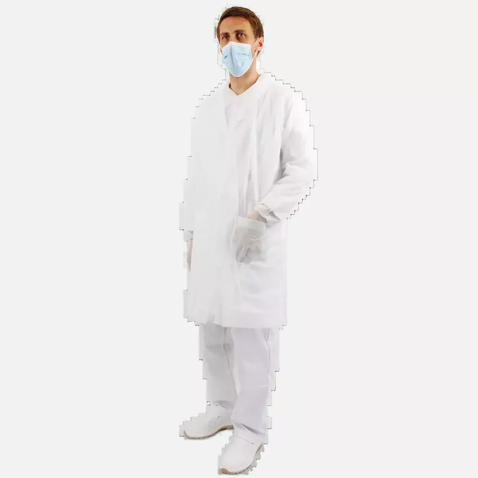 Lacuna 2CORWH-L, CORA L Disposable lab gown white, image 1, gallery thumbnail