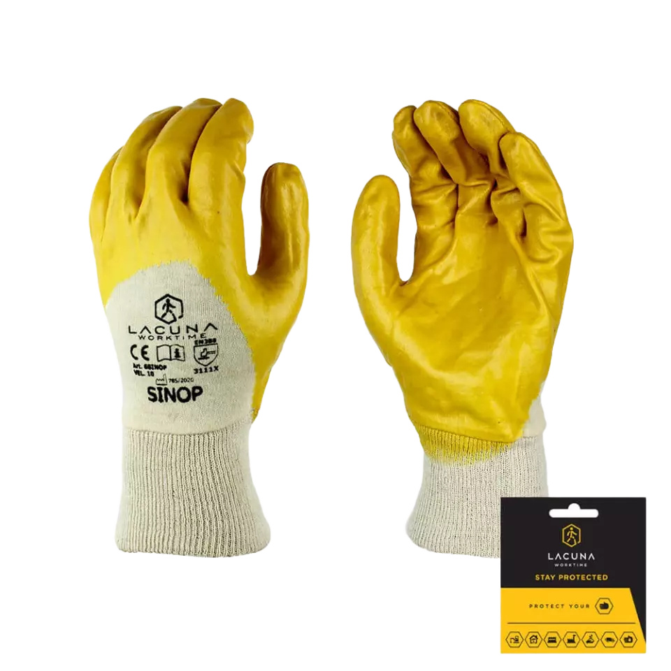 Lacuna 6SINOPWT-10, SINOP Handschuh mit gelber Nitrilbeschichtung, Größe 10, image 1, gallery thumbnail