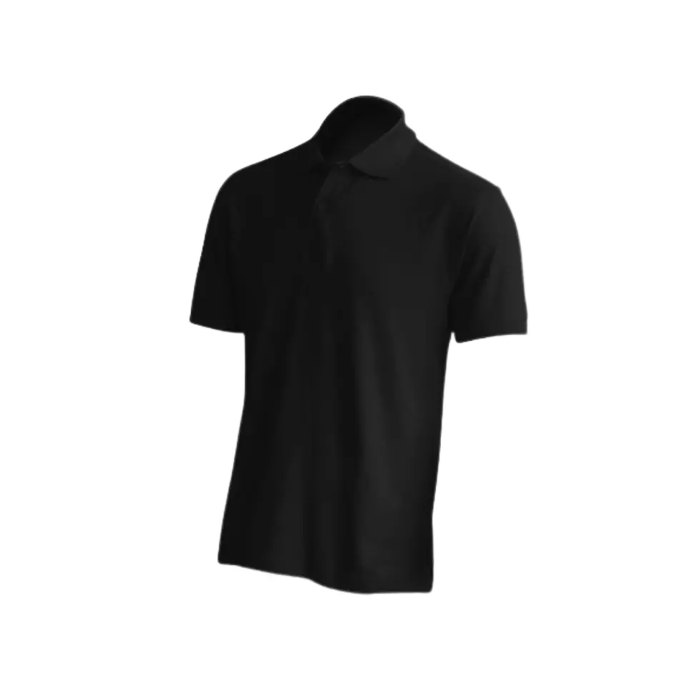 LACUNA PORA210BKL, Men's black polo short-sleeve T-shirt, image 1, gallery thumbnail