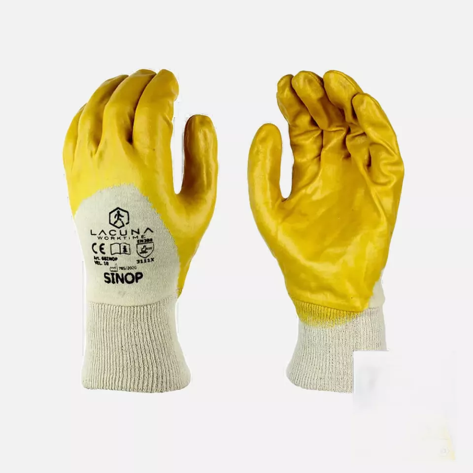 Lacuna 6SINOPWT-10, SINOP Glove with yellow nitrile coating, size 10, image 1, gallery thumbnail