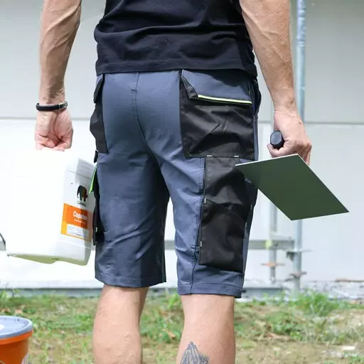 Lacuna 8MOVEKH, MOVE FLEX Work Short Trousers, Grey, image 3