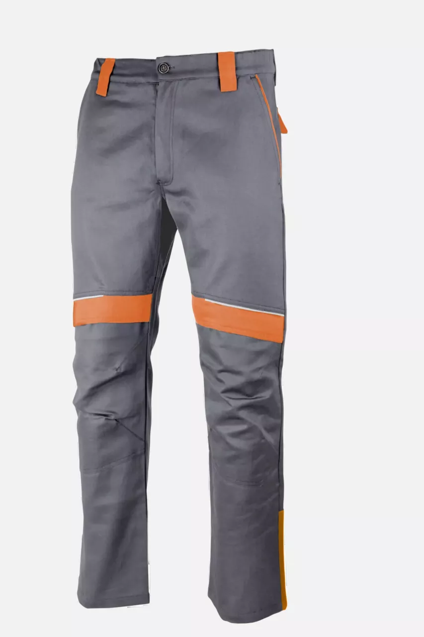 Lacuna 8GREEPS46, GREENLAND Work trousers grey-orange, image 1, gallery thumbnail