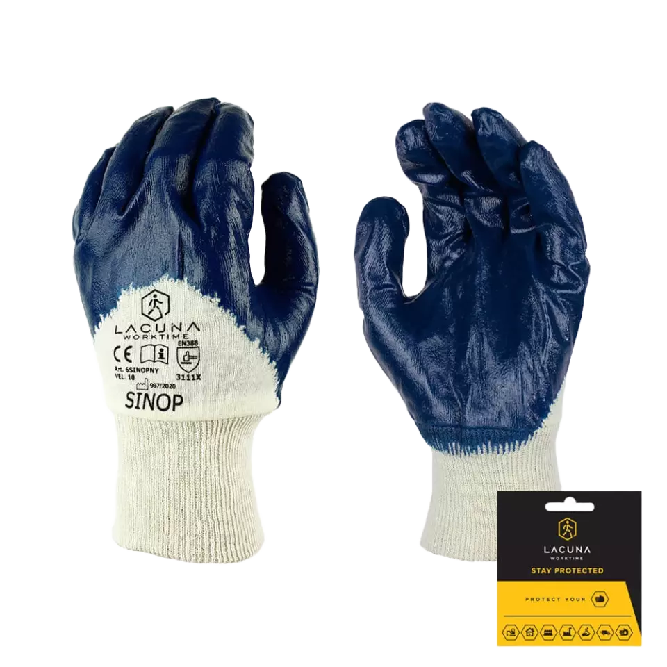 Lacuna 6SINOPNYWT-10, SINOP Handschuh mit blauer Nitrilbeschichtung, Größe 10, image 1, gallery thumbnail