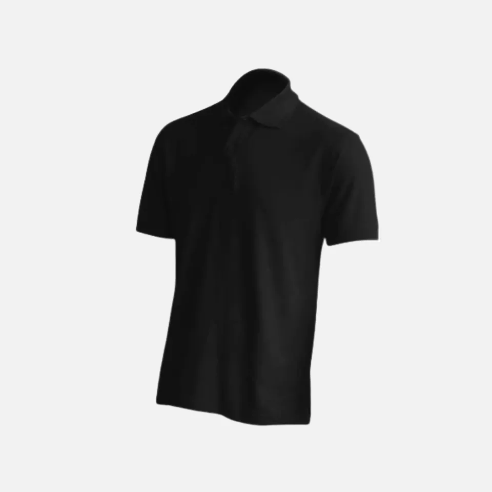 Lacuna PORA210BKL, Men's black polo short-sleeve T-shirt, image 1, gallery thumbnail