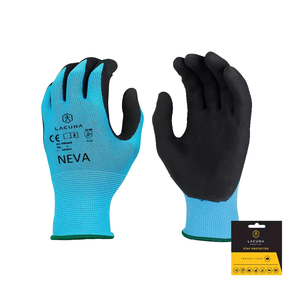Lacuna 6NEVALBWT-08, NEVA Light blue latex coated gloves, image 1