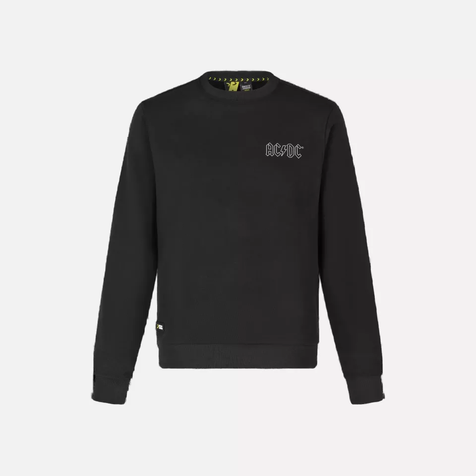Safety Jogger ACCREWNECK-157, ACDC Crewneck sweater, Black, image 1, gallery thumbnail