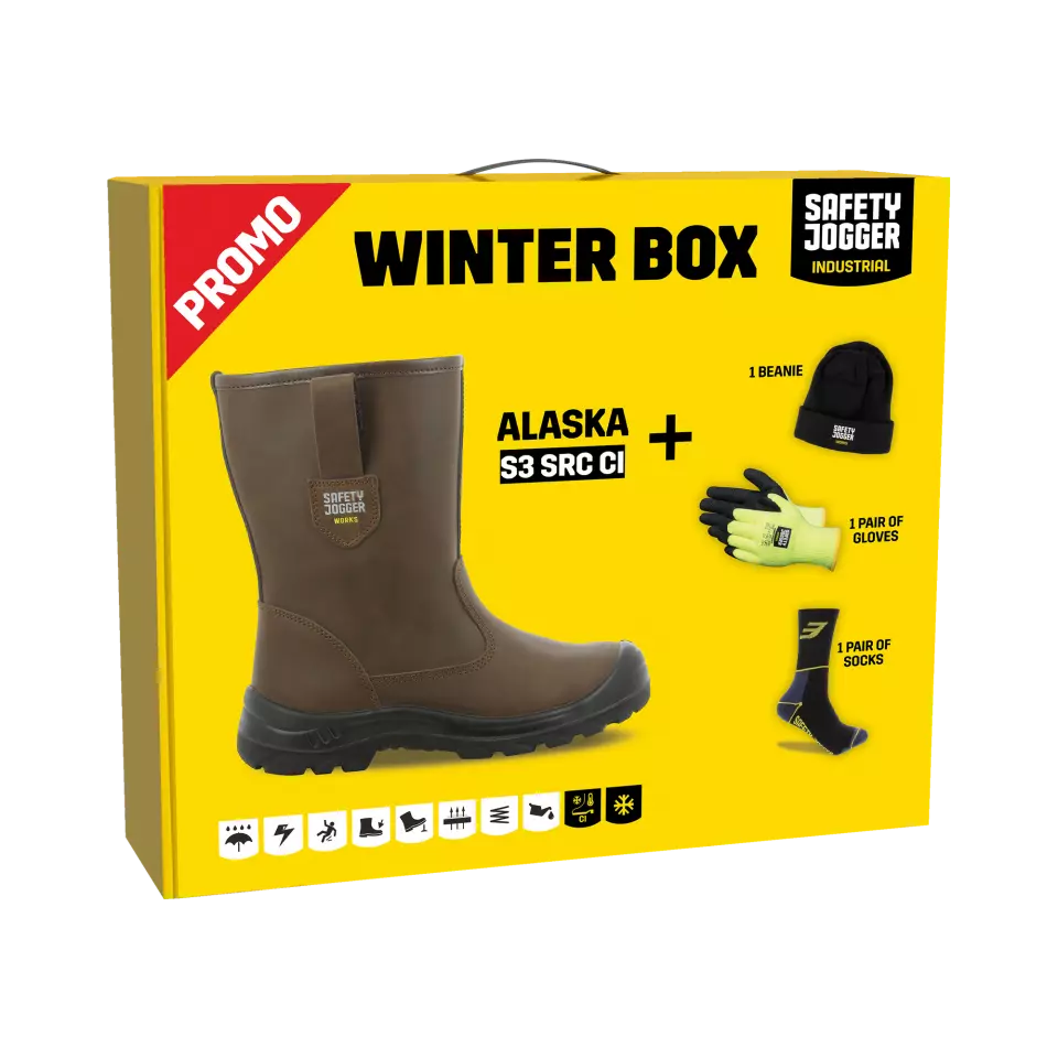 Safety Jogger PROMOALASK-BRN, PROMO ALASKA Safety boots, brown, S3, image 1, gallery thumbnail