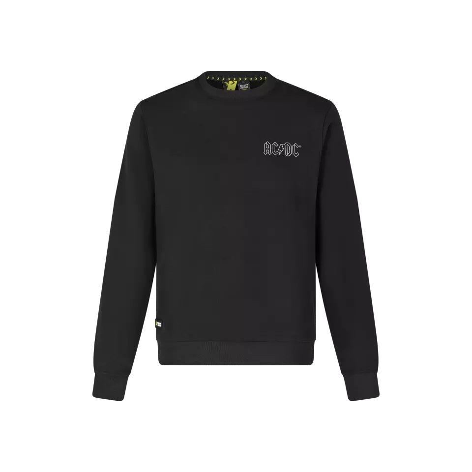 Safety Jogger ACCREWNECK-157, ACDC Crewneck sweater, Black