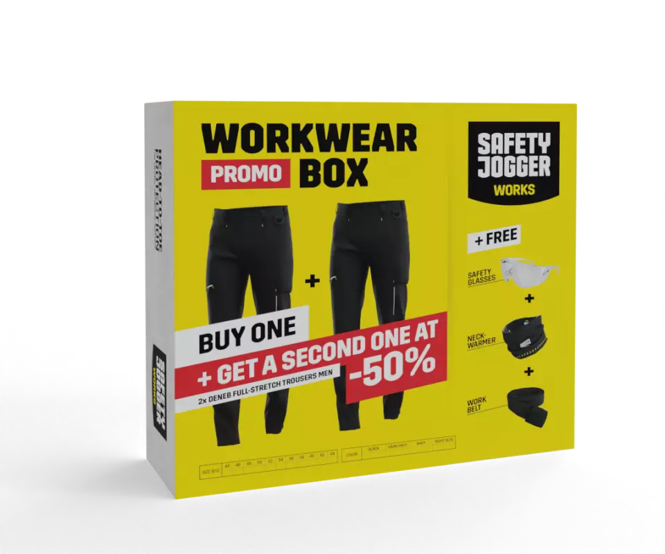 Safety Jogger WWBOXDENFS-BLK, WWBOXDENFS Arbeitshose, Schwarz