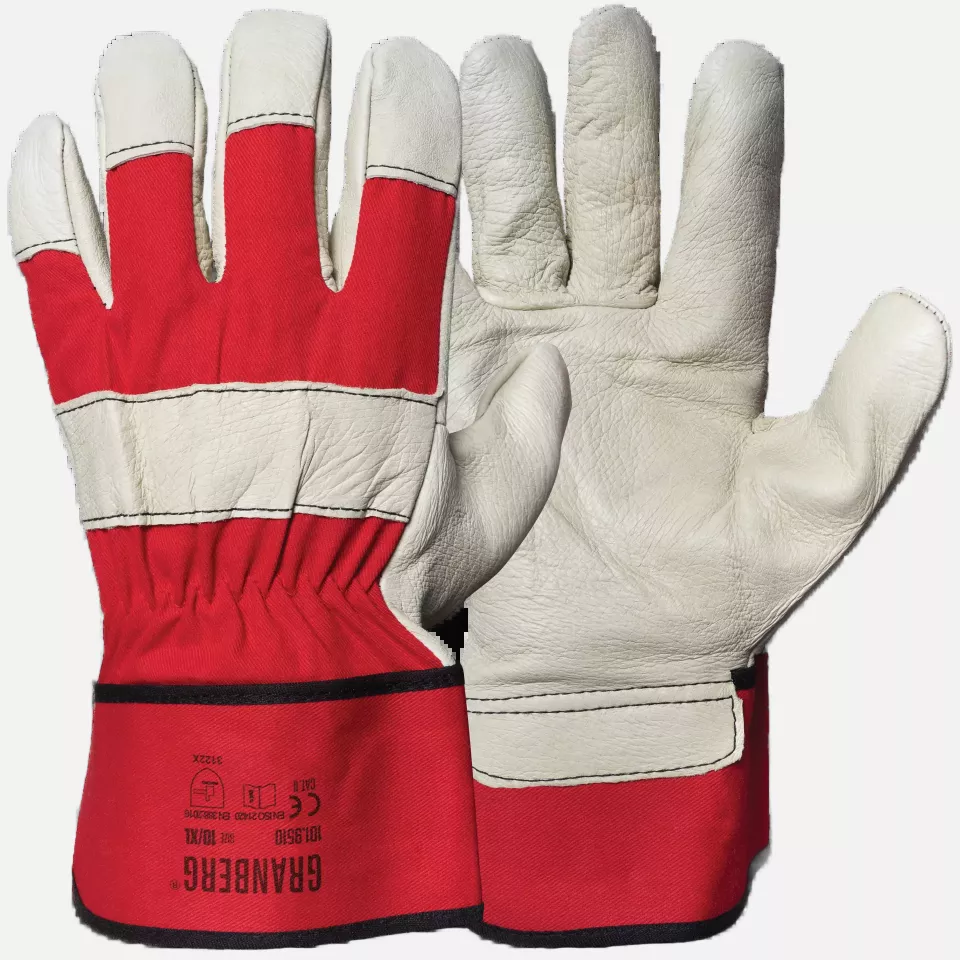 Granberg 101-9510, Work Gloves, Beige/Red, image 1, gallery thumbnail