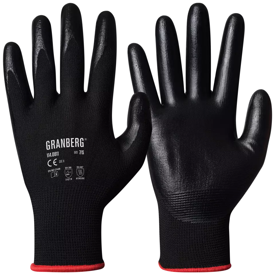 Granberg 114-0811, Touchscreen Compatible Assembly Gloves, Black, image 1, gallery thumbnail
