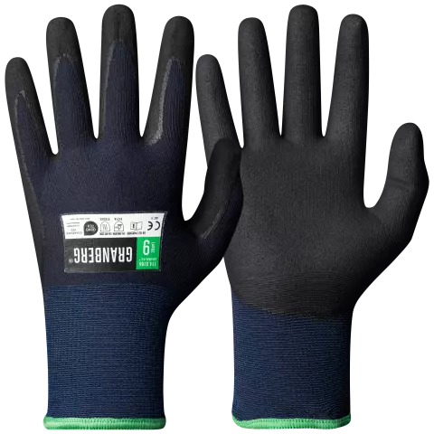 114-0766, Granberg Touchscreen-taugliche Montagehandschuhe, Schwarz/Blau