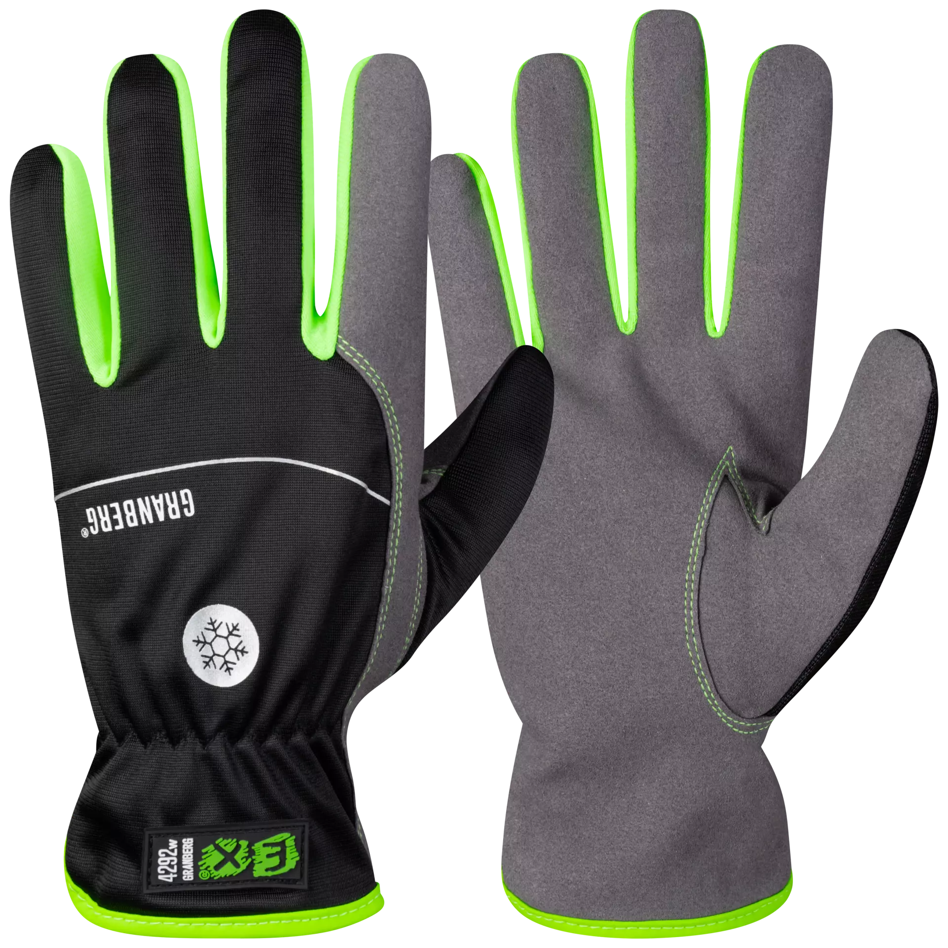 Granberg 120-4292W, EX® Assembly Winter gloves, Black/Grey/Green