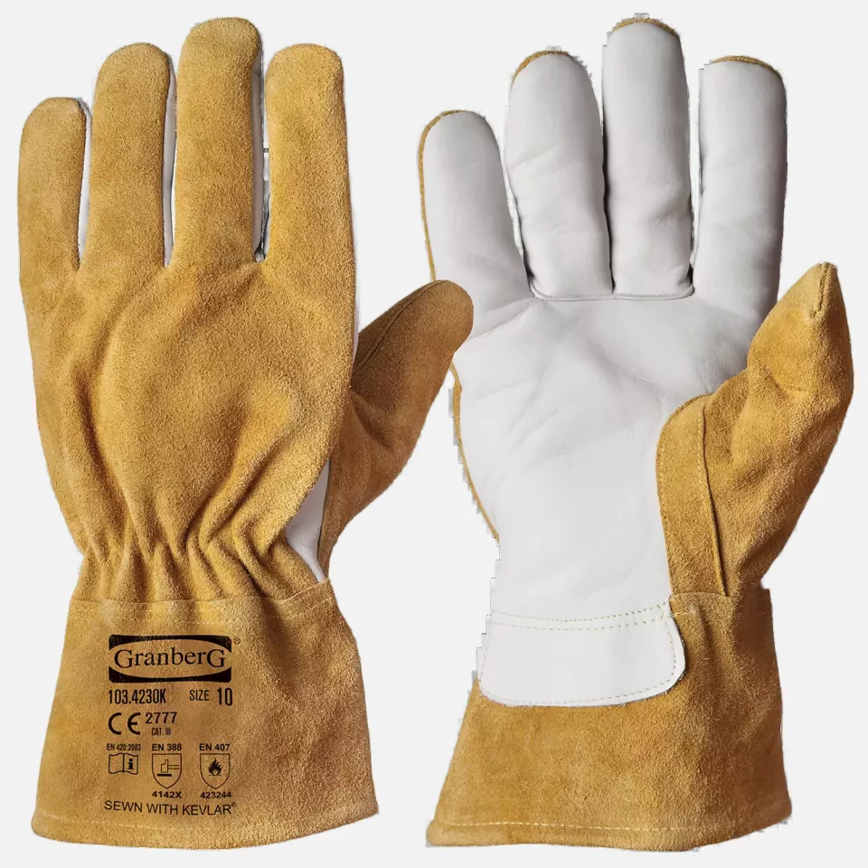 Granberg 103-4230K, Heat Resistant Gloves, Brown/White, image 1, gallery thumbnail