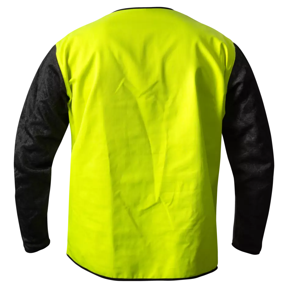 Kozane 707-09, Cut-Resistant Shirt with Belly Patch, Black/Fluorescent yellow, image 2, gallery thumbnail