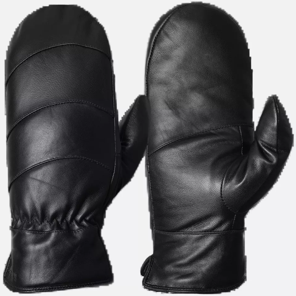 Granberg 119-1102, Classic Leather Mittens, Black, image 1, gallery thumbnail