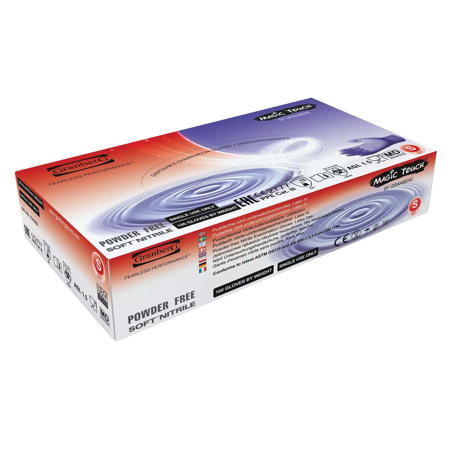 Granberg 114-622, Single-Use Gloves, Indigo, image 2