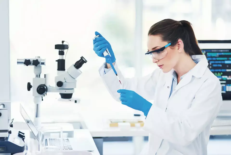 Granberg 114-951, Single-Use Chemical-resistant Gloves, Blue, image 3, gallery thumbnail