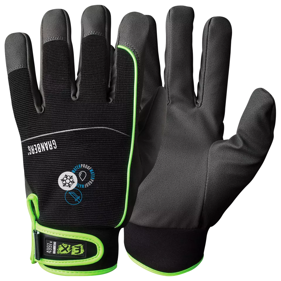 Granberg 107-4997W, EX® Schnitthemmende Winterhandschuhe, Schwarz/Grau, image 1, gallery thumbnail