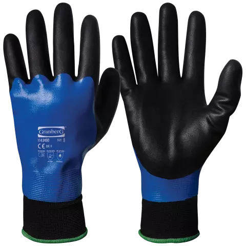 Granberg Assembly Gloves, Black/Blue/White