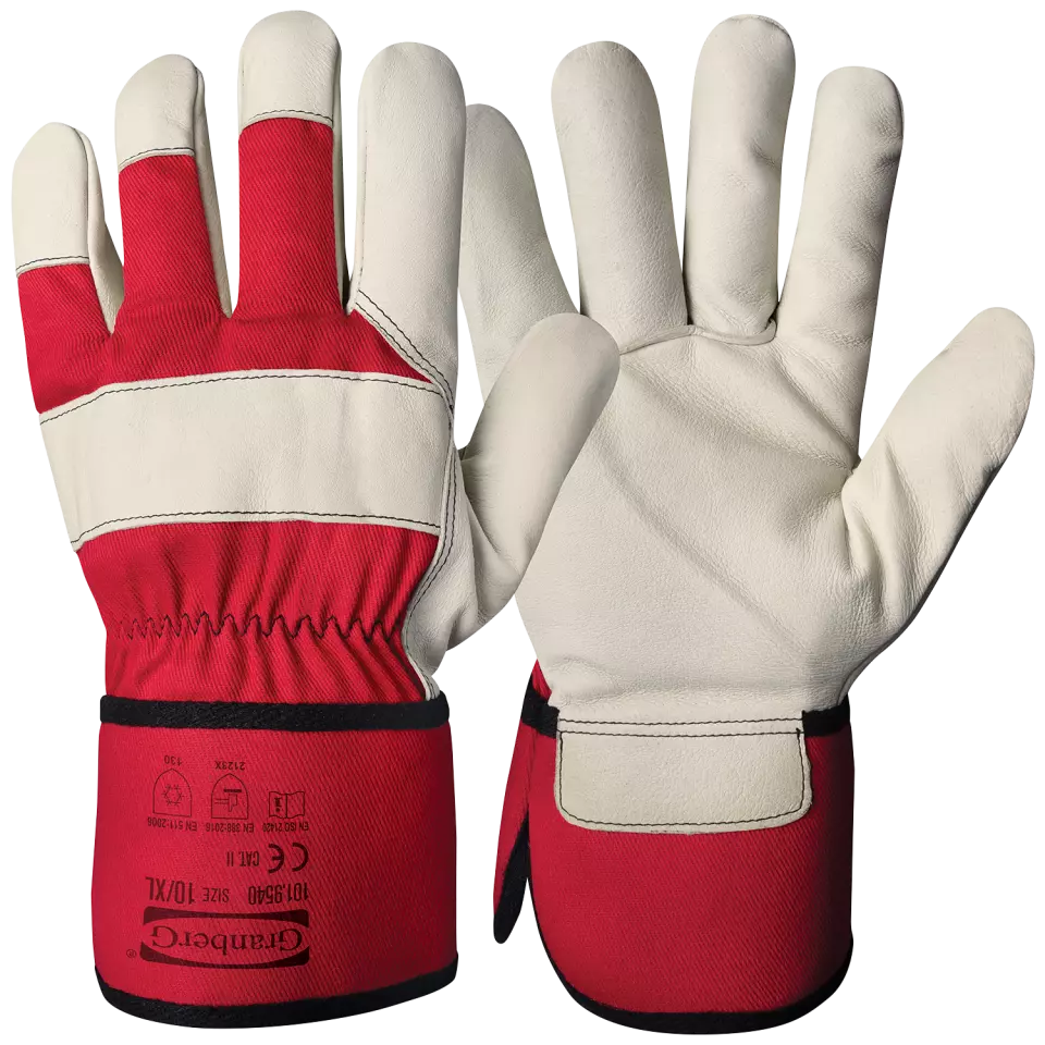 Granberg 101-9540, Arbeits-Winterhandschuhe, Rot/Beige, image 1, gallery thumbnail