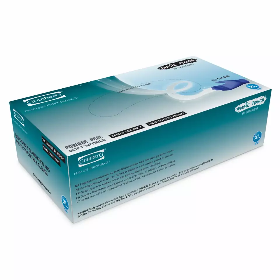 Granberg 114-630, Single-Use Gloves, Indigo, image 2, gallery thumbnail