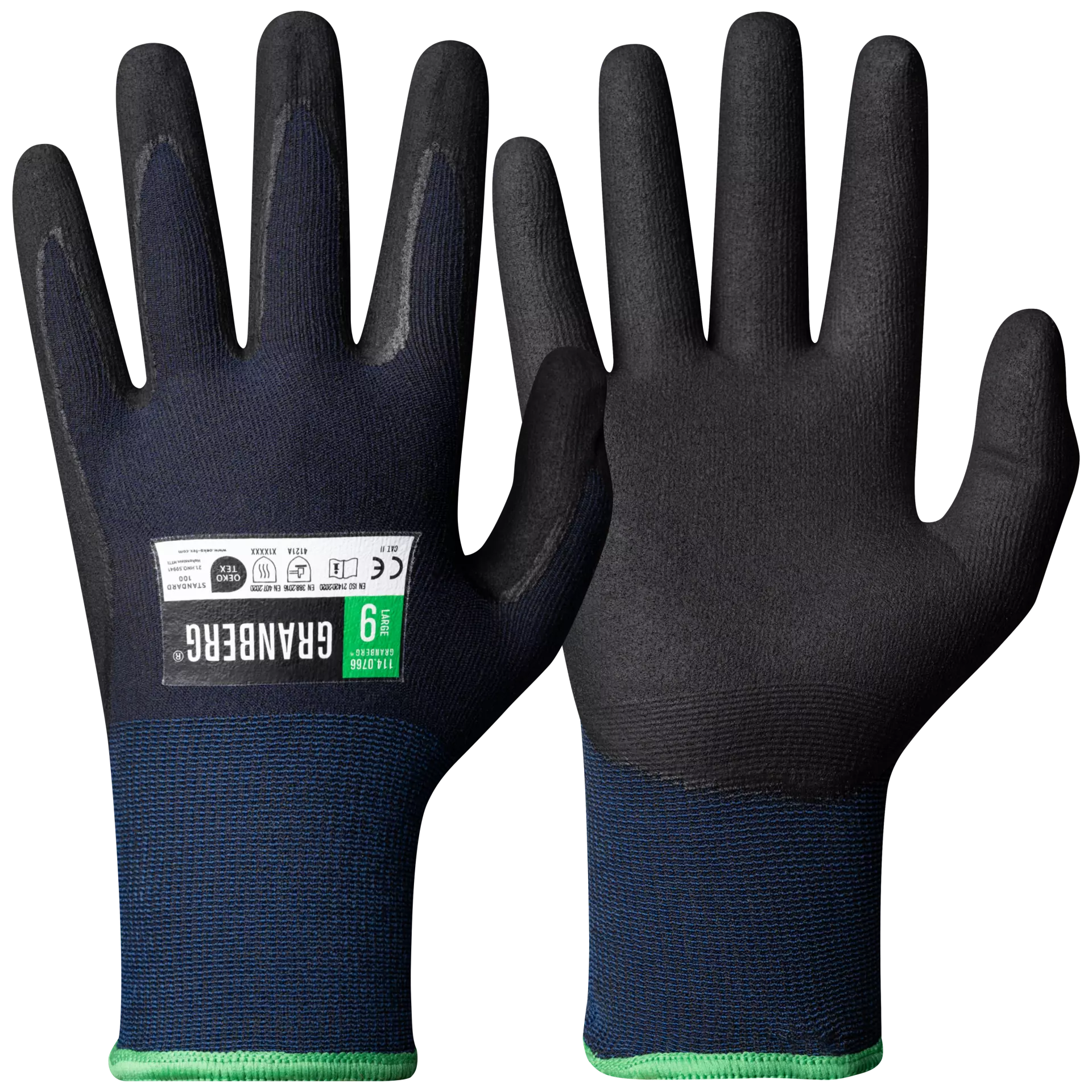 Granberg 114-0766, Touchscreen Compatible Assembly Gloves, Black/Blue, image 1