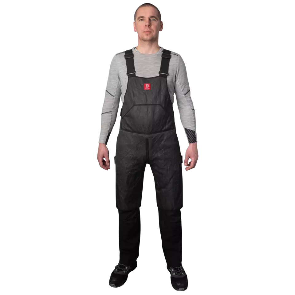 Kozane 702-12, Cut-Resistant Long Apron, Black, image 1, gallery thumbnail