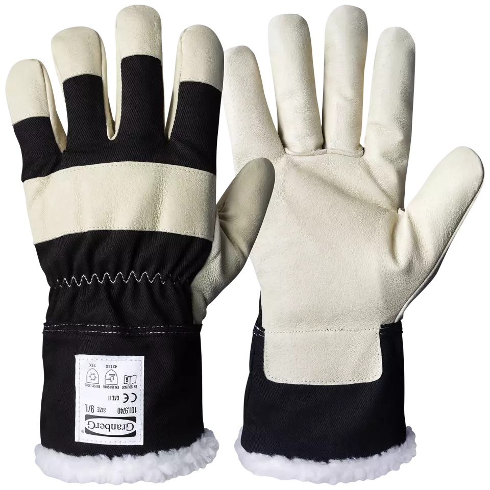 Granberg 101-9740, Work Winter Gloves, Beige/Black, image 1, gallery thumbnail