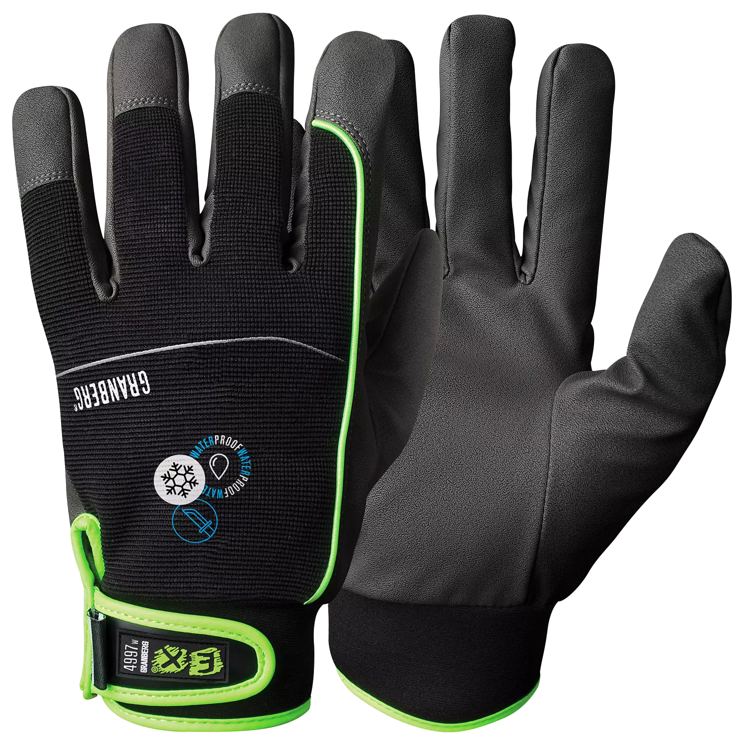 Granberg 107-4997W, EX® Schnitthemmende Winterhandschuhe, Schwarz/Grau, image 1