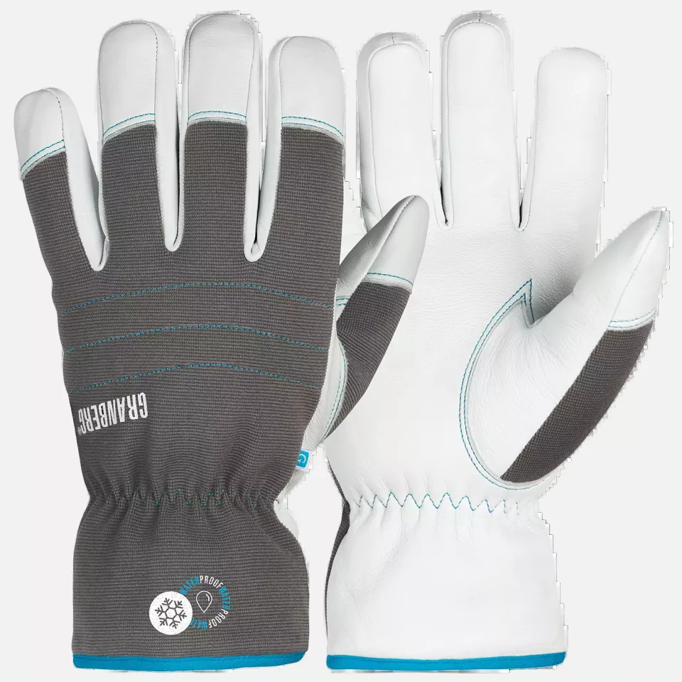 Granberg 113-1051, Work Gloves Fully Thinsulate™-Lined, Grey/White, image 1, gallery thumbnail