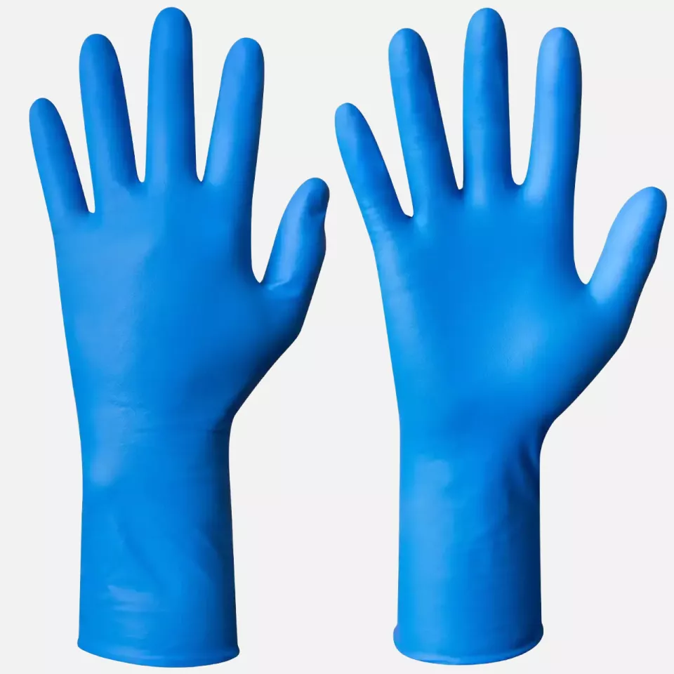 Granberg 114-951, Single-Use Chemical-resistant Gloves, Blue, image 1, gallery thumbnail