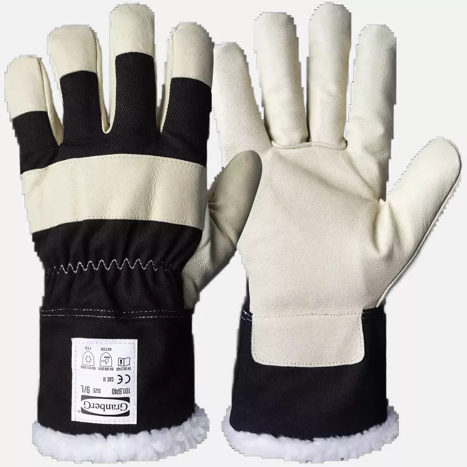 Granberg 101-9740, Winter-Arbeitshandschuhe, Beige/Schwarz, image 1, gallery thumbnail