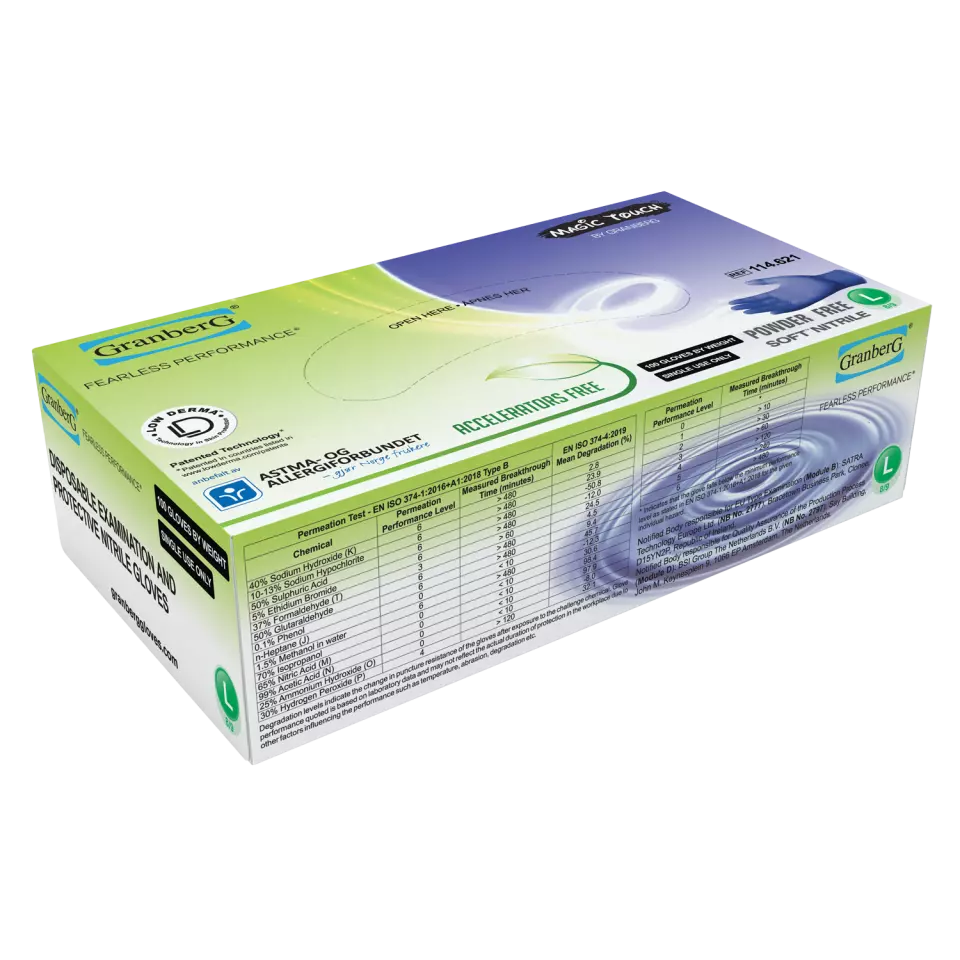 Granberg 114-621, Einweghandschuhe, Indigoblau, image 2, gallery thumbnail