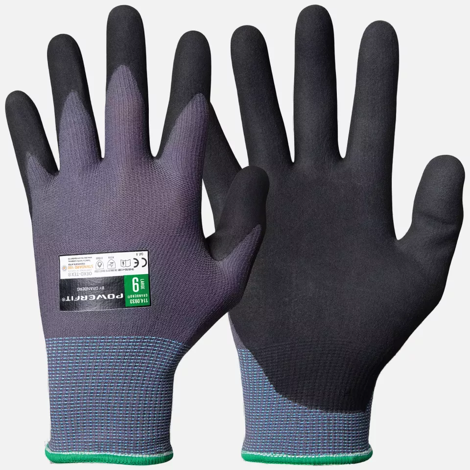 Granberg 114-0933, Touchscreen Compatible Assembly Gloves, Black/Grey, image 1, gallery thumbnail