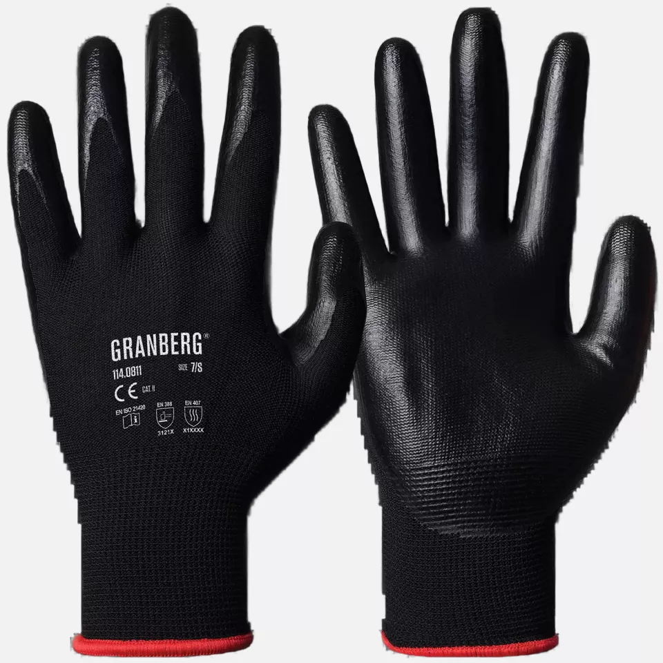 Granberg 114-0811, Touchscreen Compatible Assembly Gloves, Black, image 1, gallery thumbnail