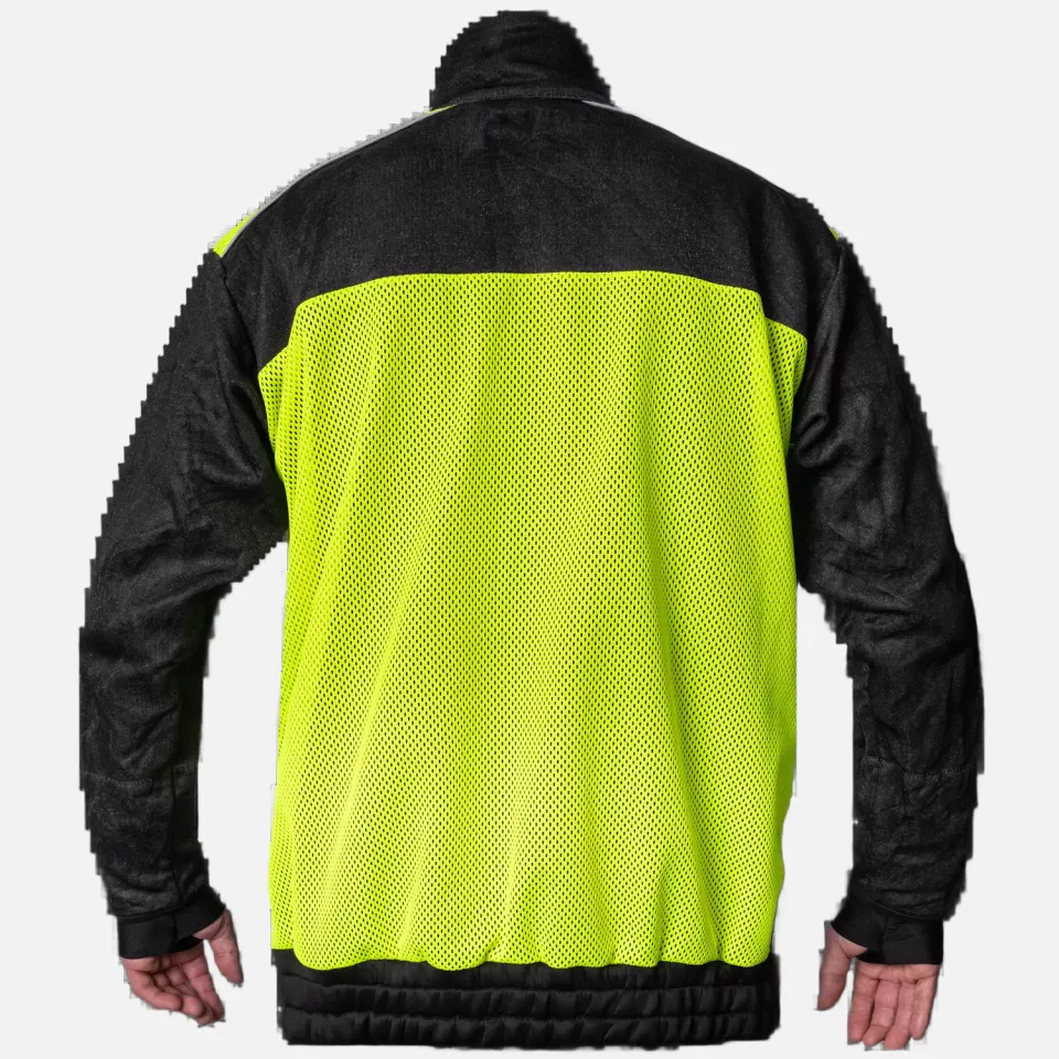 Kozane 707-19, Cut-Resistant Hi-Vis Sweater, Black/Fluorescent yellow, image 2, gallery thumbnail