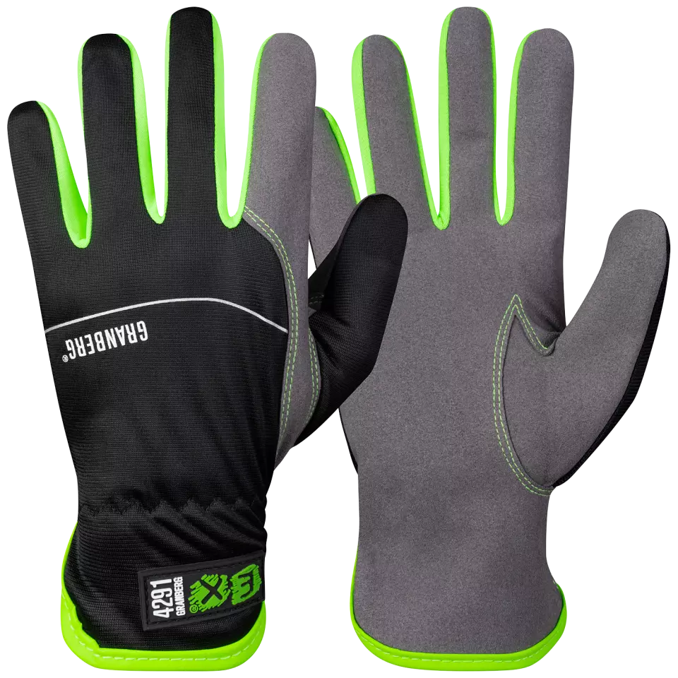 Granberg 120-4291, EX® Montagehandschuhe, Schwarz/Grün/Grau, image 1, gallery thumbnail