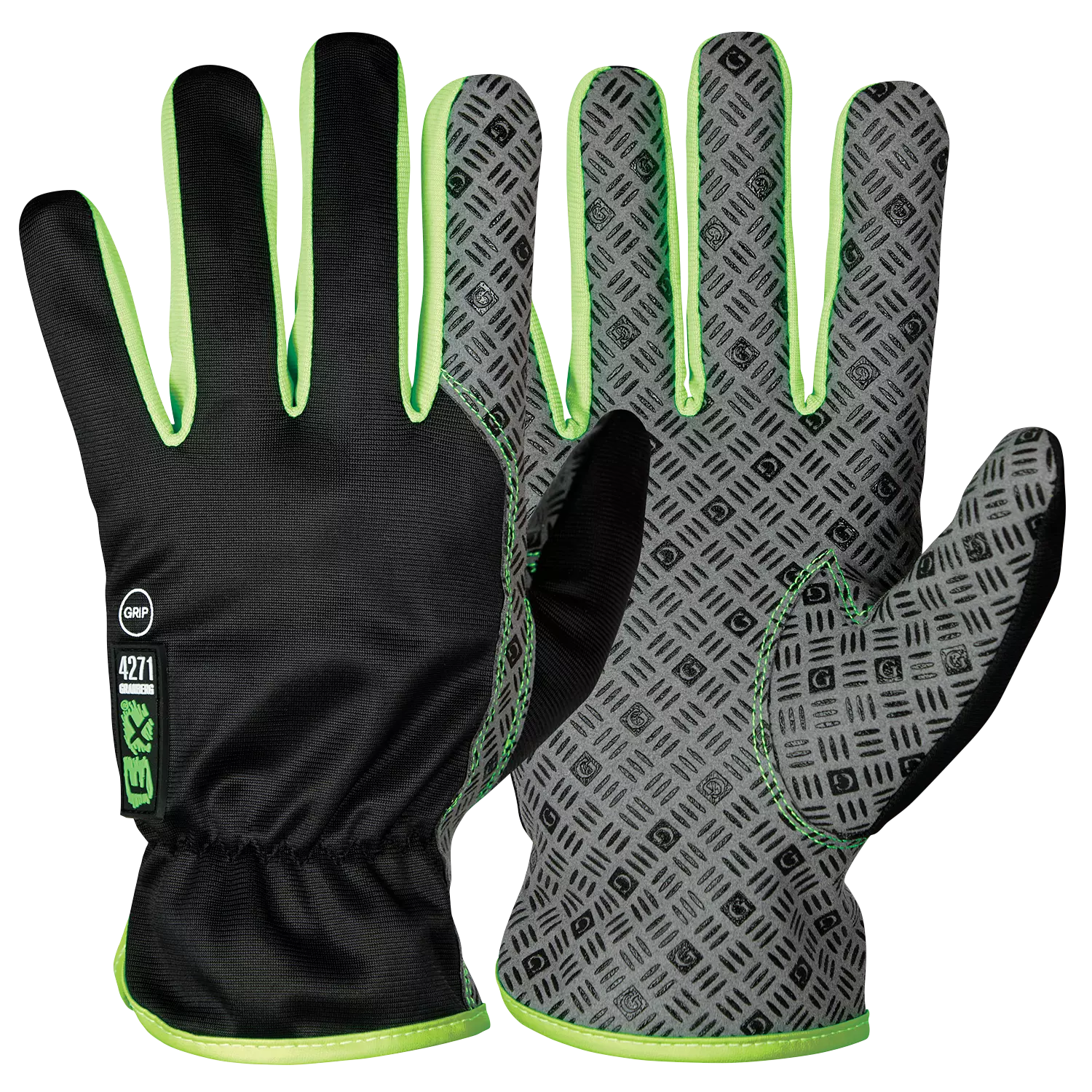 Granberg 120-4271, EX® Assembly gloves, Black/Green/Grey