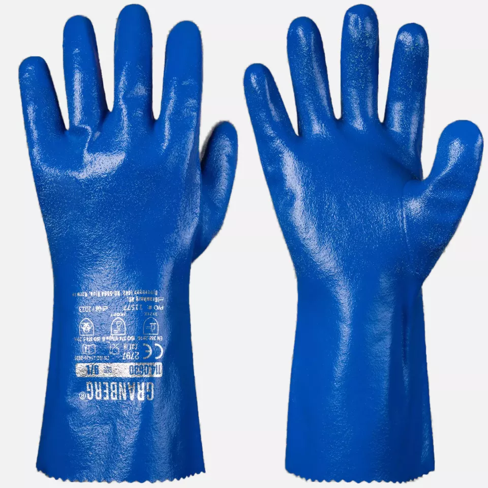 Granberg 114-0630, Nitrile Chemical Resistant Gloves, Blue, image 1, gallery thumbnail