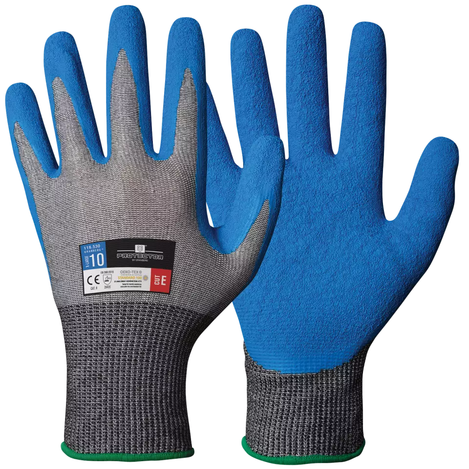 Granberg 116-530, Assembly Gloves with Cut Protection, Blue/Grey, image 1, gallery thumbnail